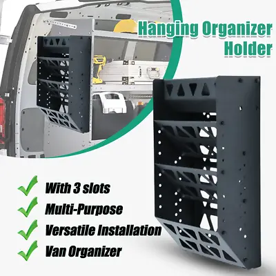 Hanging Tote Kit Van Shelving Storage Hanging Organizer Holder Steel With 3 Slot • $75.99