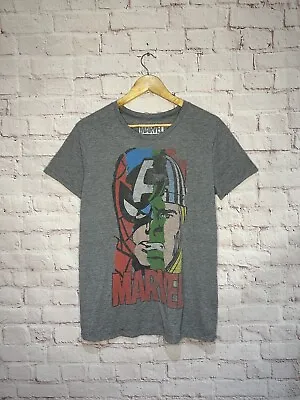 Marvel Superhero Graphic Print Face T Shirt Short Sleeve Colorful Size XL • £9.99