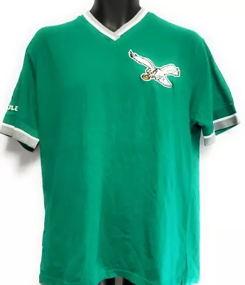 Mens Philadelphia Eagles Mitchell & Ness NFL Overtime Win V-Neck Logo Shirt • $35.99