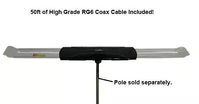 360 Degree VHF/UHF Outdoor TV Antenna Plus Free 50ft RG6 Low Loss Coax Cable • $59.99