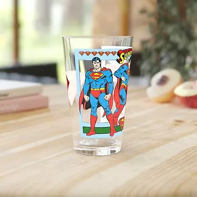 Superman Pint Glass 16oz - DC Comics Style Guide - Jose Luis Garcia-Lopez Art • $21.99