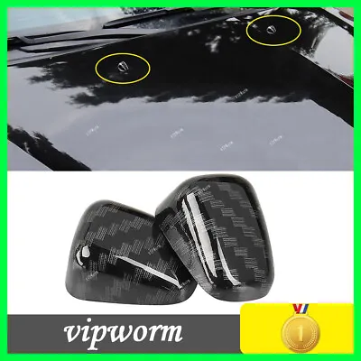 $8.19 • Buy Carbon Fiber Black Wiper Nozzle Cover Trim For Jeep Compass Grand Cherokee Dodge