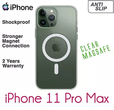 Magsafe IPhone Clear Cover Shockproof Non Slip Apple Case Mag Safe • $10.95