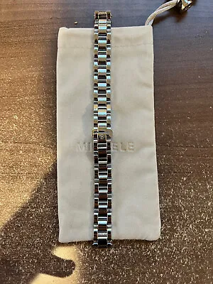 Michele MS12DD235009 Deco Min 12mm 3-Bar Diamond Steel Watch Bracelet • $297