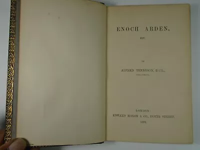 1864 TENNYSON Enoch Arden 1st Ed Zaehnsdorf Binding • $35