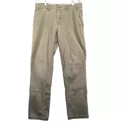 Sonoma Men's Chino Pants Green 34x34 Flexwear Flat Front Pocket Stretch Mid Rise • $12