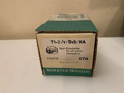 Klockner Moeller T1-2/v/Svb/NA Rotary Switch On-Off Interrupter • $44