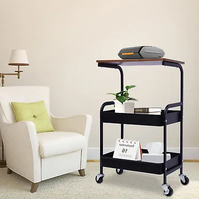 3 Tier Printer Cart Storage Shelf Office Home Rolling Computer Desk Laptop Table • $45