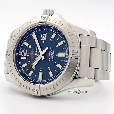 Breitling Colt Automatic Blue Dial 44MM Stainless Steel 200M Bx/Prs A17388 • $2495