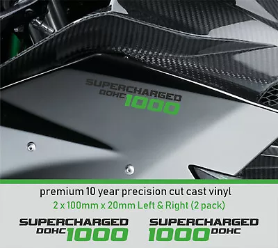 H2 H2R SUPERCHARGED 1000 Decals Stickers 10year Vinyl FITS Kawasaki NINJA • $7.57