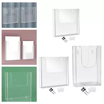 Brochure Holder Wall Mounted Booklet Display Stand Literature Storage Rack • £10.76