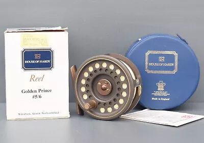 Hardy  Golden Prince  #5/6   Fly  Reel  +  Case + Instructions + Box • $223.79