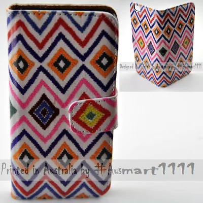 For Sony Xperia Series - Aztec Woven Theme Print Wallet Mobile Phone Case Cover • $13.98