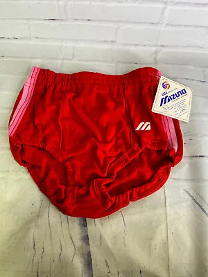 Vintage Mizuno Volleyball Shorts Briefs DEADSTOCK Red Womens XL Made In USA • $37.49