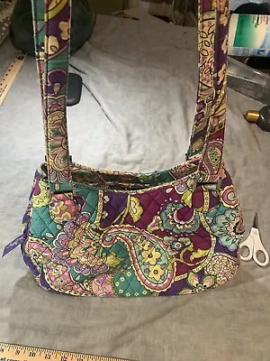 Vera Bradley Handbag Purple Floral Paisley Heather 2013 Pattern Modified • $25.50