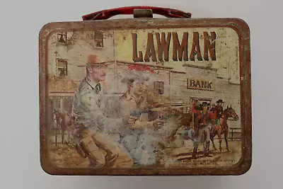 Vintage Lawman Vintage Metal Lunch Box 1961 King-Seeley Western TV Show 4B • $17.95