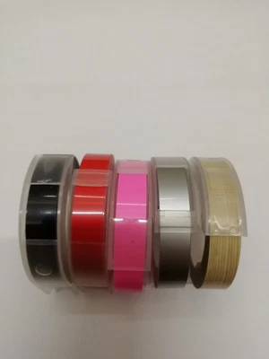 £2.89 • Buy 9mm Various Colours Embossing Tape Cassette  For DYMO Omega  Embosser Labellers