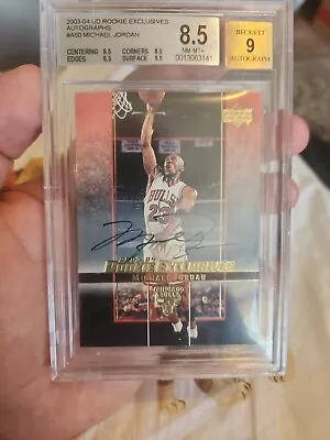 Michael Jordan 2003 Upper Deck Rookie Exclusives Auto Signed UDA Graded Bgs 8.5 • $5000