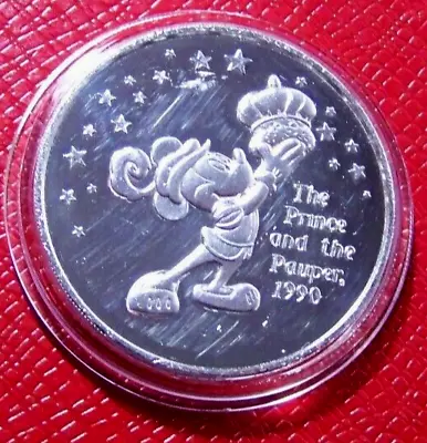 2003 Disney Mickey Mouse-The Prince & The Pauper Medallion 1 Troy Oz.999 Silver • $48.88