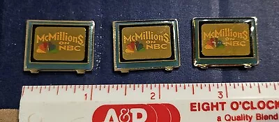 Lot Of 3 McDonald's McMillions On NBC McDonald's Lapel Pin • $10