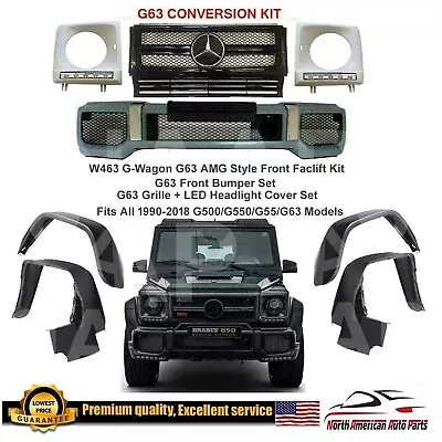 G63 AMG Body Kit Conversion 4 Flare Facelift Bumper Grille G-Wagon Led Covers • $1150