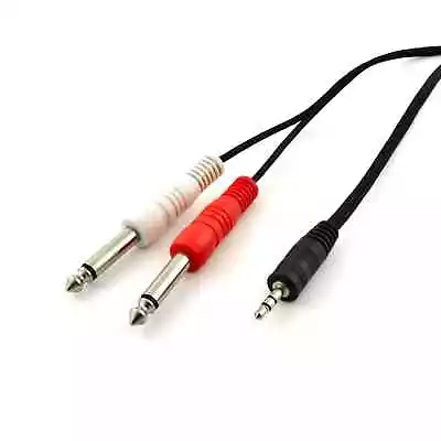 1/4-Inch Mono Plug To 3.5mm TRS Insert Cable Audio Connector Black (3FT-10FT) • $7.80