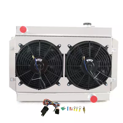 3 Core Aluminum Radiator Shroud Fan For Holden HG HT HK HQ HJ HX HZ Chevy V8 MT • $259