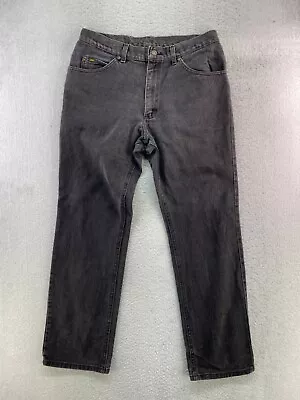 Vintage Lee Mens Size 32x30* Faded Black Straight Leg Denim Jeans • $18.95