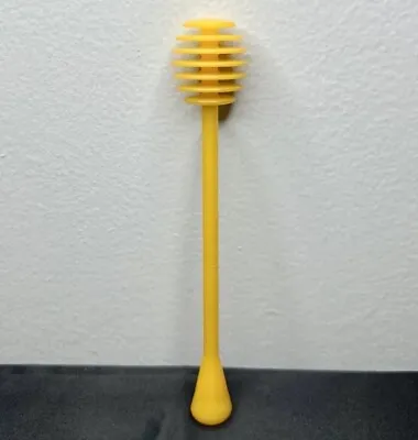 Vtg Wecolite Yellow Honey Pot Dipper Server Tool MCM Classic Utensil 6.25” USA • $6