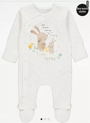 Bnwt My 1st Easter Outfit Babygrow Tiny Baby Upto 6lbs George Bunny • £4