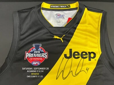 $395 • Buy AFL RICHMOND TIGERS Dustin Martin Signed Premiers Puma Guernsey Jumper Cotchin