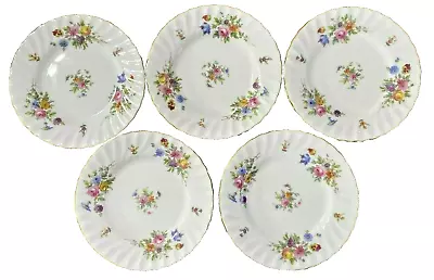 Minton China MARLOW Bread & Butter Plates Floral England 6 1/4  Lot Of 5 • $24.95