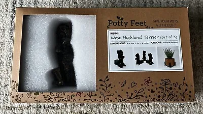 Potty Feet Westie West Highland Terrier Dog Figures Planter Riser - 3pcs • $28