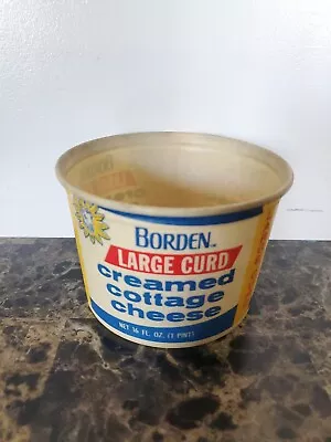 Borden Large Curd Creamed Cottage Cheese 1 Pint 16 Fl Oz Elsie The Cow • $19.95