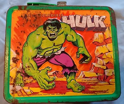 Vintage Aladdin The Incredible Hulk Lunch Box  1978 Marvel Comics • $7.99