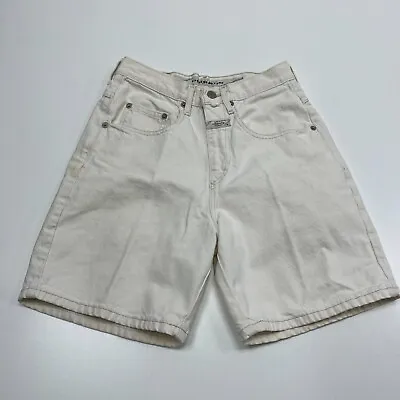 $11.99 • Buy Girbaud White Denim Jean Shorts 100% Cotton Size 1/2 Made In USA Vintage 1990s