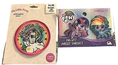 My Little Pony Pink Round Embroidered Iron On Patch & 2 My Little Ponies Patches • $14.50