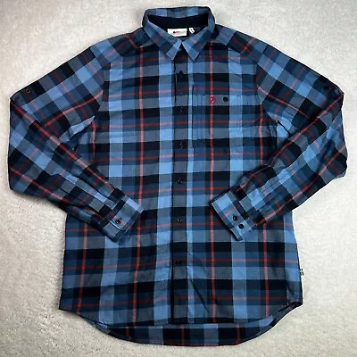 FJALLRAVEN Shirt Mens Medium Blue Plaid Flannel • $34.99