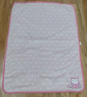 Nursery Rhyme Pink Purple Owl Baby Blanket Sherpa & Minky 30  X 40  • $24.99