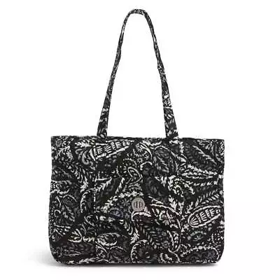 Vera Bradley Travel Turnlock Tote Bag Paisley Noir Laptop Sleeve Carry On NEW • $67.58