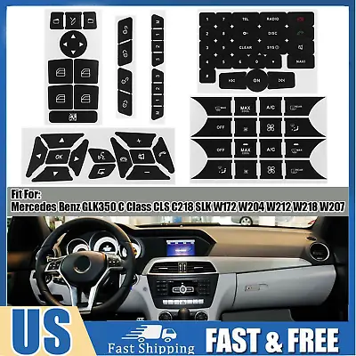 Car Repair Button Door Steering A/C Window Radio Sticker Set For Mercedes Benz • $13.29