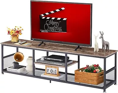 VECELO Industrial TV Stand For Televisions Up To 70 Inch 62  Entertainment Cent • $167.53