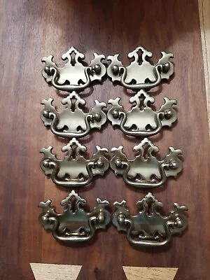 Keeler Brass Queen Anne Style Drop Bail Drawer Pull Keyhole Escutcheon 3-1/4  W • $3.99