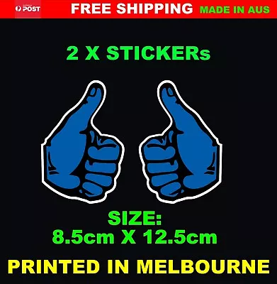  THUMBS UP Stickers X 2 BLUE Kenworth Mack Tow TruckUte Bar Car • $7.45