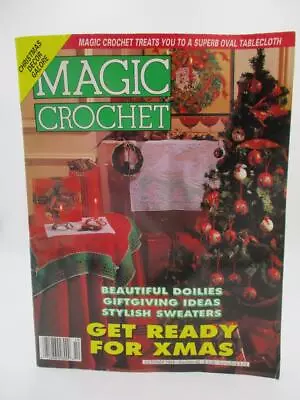 Vtg October 1994 Magic Crochet Christmas Magazine Patterns Doilies Lace Ornament • $13.47