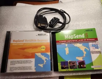 Magellan Mapsend Worldwide Basemap Software V1.10a Sportrak Pro GPS + Data Cable • $12.99