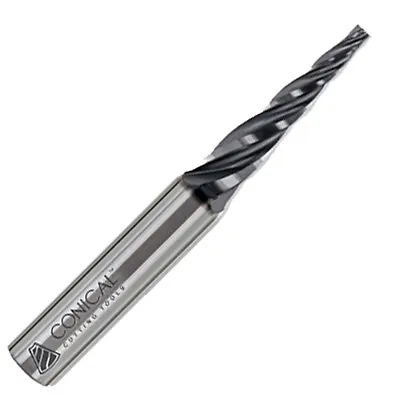 7 Degree Per Side 1/8  Tip Diameter Solid Carbide Tapered End Mill • $49.99