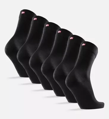 DANISH ENDURANCE Dress Socks Mens Womens Organic Soft Cotton 6 Pairs 9-12 UK • £14.99