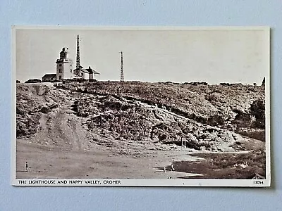 The Lighthouse And Happy Valley Cromer England White Border Postcard 1085 • £7.60