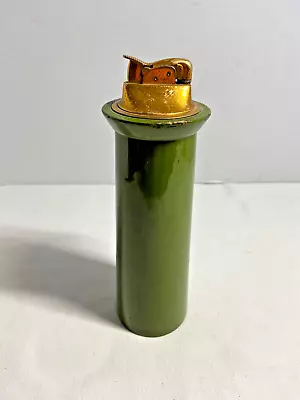 Vintage Mid Century Avocado Green Detachable Table Cigarette Lighter (JAPAN) • $26.99